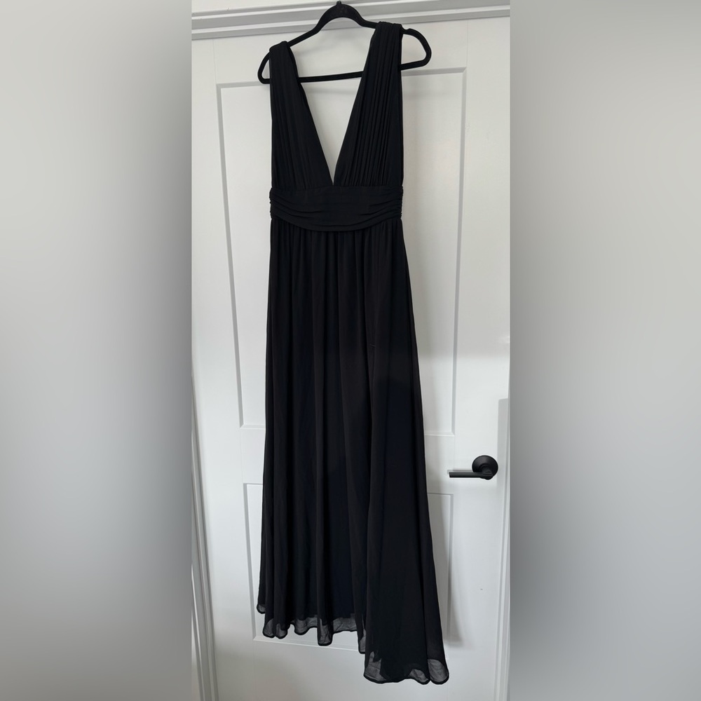 Lulus Heavenly Hues Black Maxi Dress
